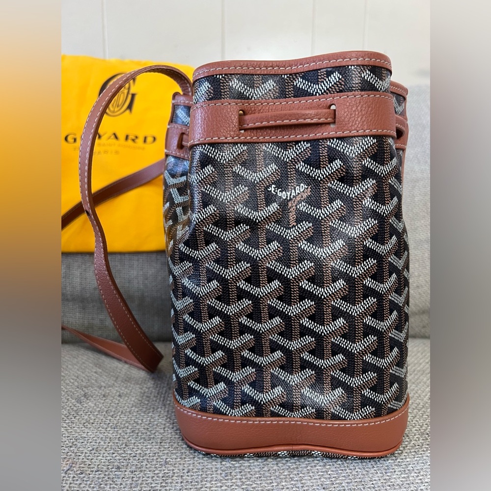 GOYARD Goyardine Petit Flot Bucket Bag PM Black Gold - Picture 7 of 16